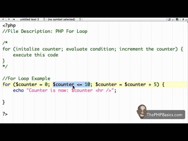 Tutorial 17 - PHP For Loop