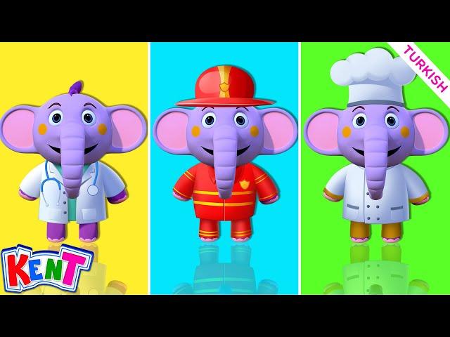 Learn Professions With Kent | Çocuklar Için Eğitici Videolar | Kent The Elephant Turkish