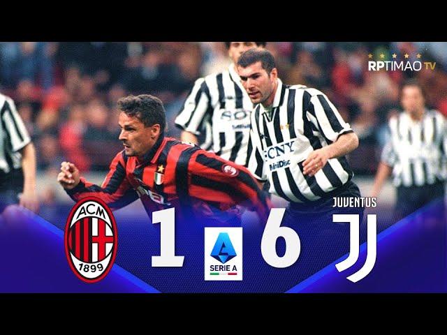 Milan 1 x 6 Juventus (Baggio x Zidane) ● Serie A 1996/97 Extended Goals & Highlights ᴴᴰ