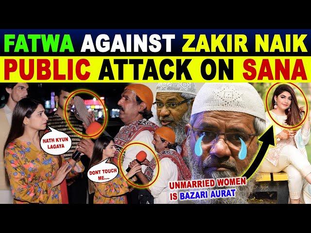 PAKISTANI MAULANA IMPOSED FATWA AGAINST ZAKIR NAIK | FIGHT DURING INTERVIEW | SANA AMJAD