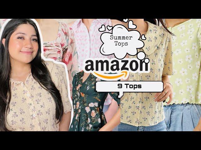 HUGE Amazon Tops  Try-On Haul 2024 | Trendy & Cute  Summer Tops, T-Shirts & More | Renigraphy