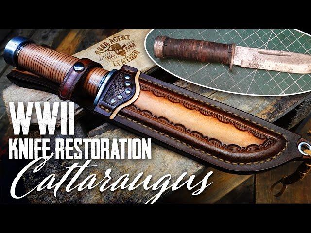 Restoring a World War II Vintage Cattaraugus Knife and Making a Leather Sheath