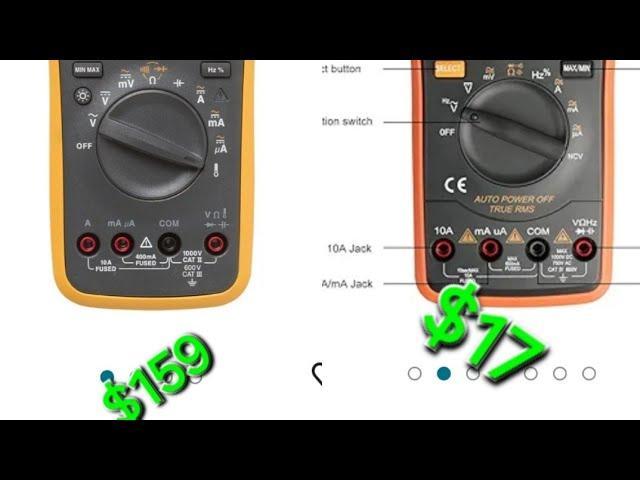 $17 thinsde 18b+  6000 count trms fluke cone multimeter