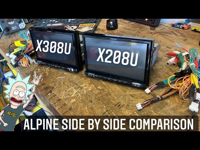 Alpine X308U & X208U side by side comparison for the 13-16 Dash Swaps