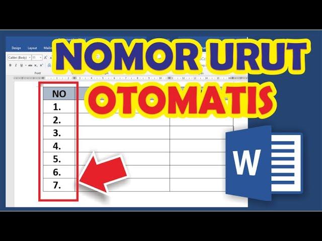 Cara Membuat Nomor Urut Otomatis di Tabel Word | nomor urutnya akan bertambah otomatis