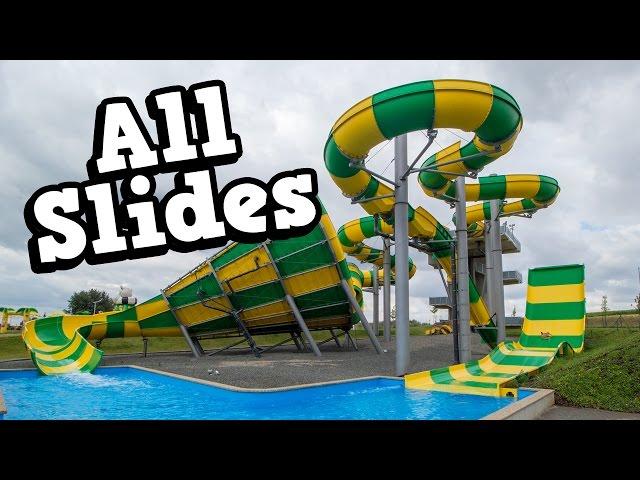 Aqualand Moravia - All Water Slides / Tobogany Onride POV