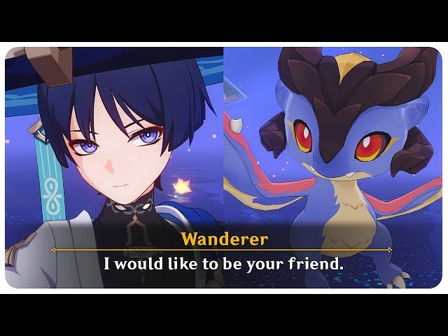 Wanderer Befriends Durin (Cutscene) Summertide Scales and Tales Part 3 | Genshin Impact 4.8