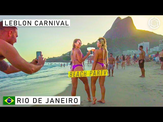  Carnival Party at Leblon Beach, Rio de Janeiro | THE BEST IN THE WORLD | Brazil Feb 28, 2022 【4K】