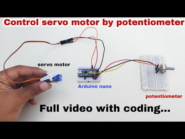 How to Control servo motor by potentiometer,hr robotics