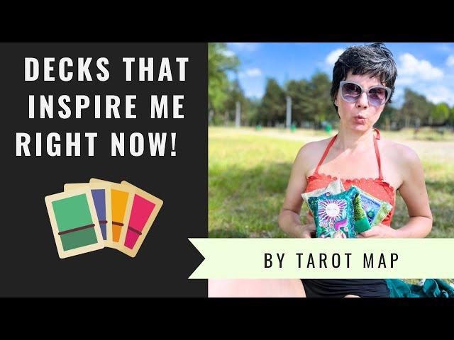 Decks that inspire me right now VR to @tarotshrink #tarotmap #tarotdecks #tarotcollection