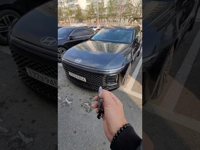 신형 그랜져 하이브리드 자동 출차기능 작동 모습