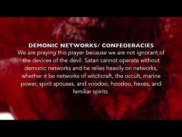 Warfare Prayer Against Demonic Networks Working Against You