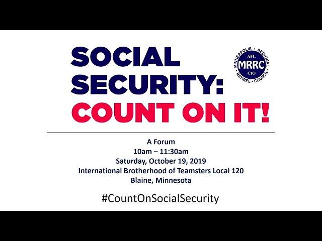 Social Security: Count on It! forum, Minnesota