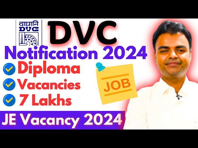 DVC JE Recruitment 2024  Latest Govt Jobs for Diploma Polytechnic, Govt Job Vacancy 2024
