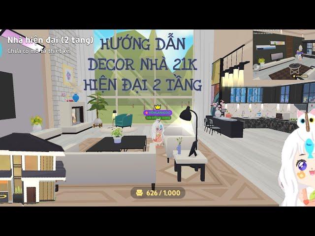 PLAY TOGETHER | Hướng dẫn decor nhà 21k tiền sao hiện đại có 2 tầng ️