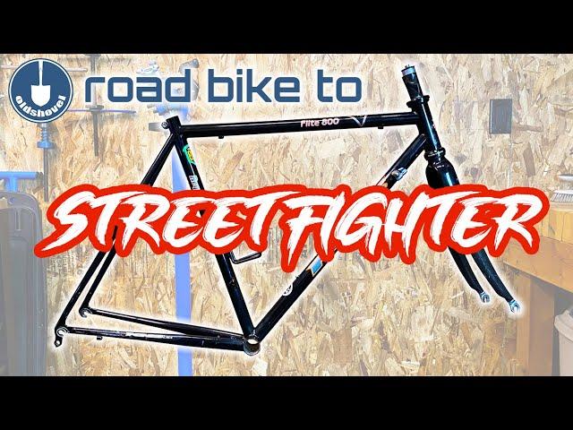 Streetfighter Road Bike Conversion Build - KHS Flite 800