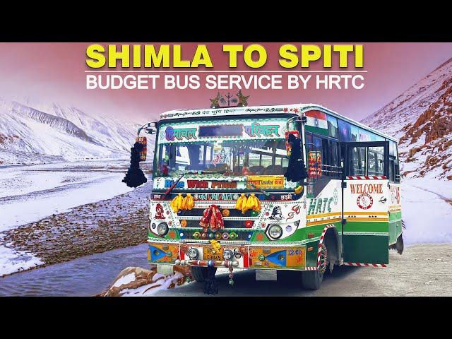 SHIMLA TO KAZA in HRTC's most beautiful bus | Spiti Valley Express | Himbus