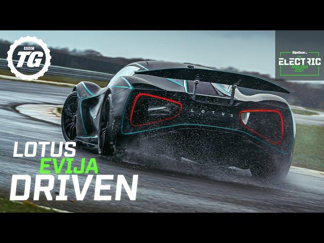 Lotus Evija EXCLUSIVE First Drive: fully electric hypercar prototype track tested | Top Gear