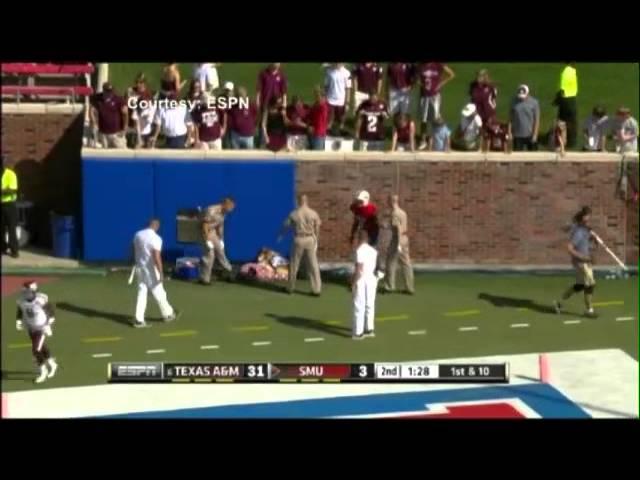 A&M Cadet Praised For Block To Protect Mascot