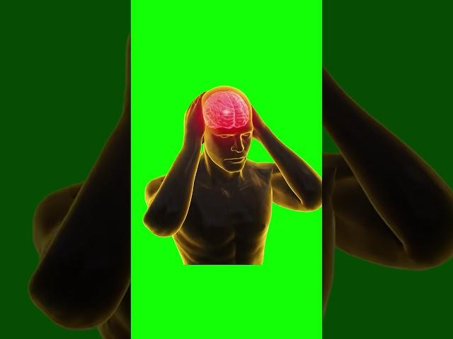 Brain Pain meme - Green Screen