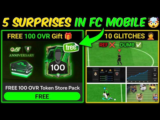 GLITCHES! FREE 100 OVR Player | 5 SURPRISING UPDATES Coming in FC Mobile | Mr. Believer