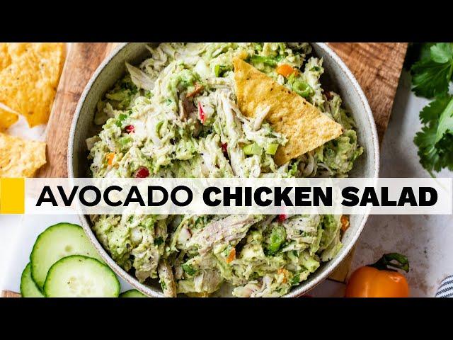 AVOCADO CHICKEN SALAD RECIPE | no mayo, no yogurt