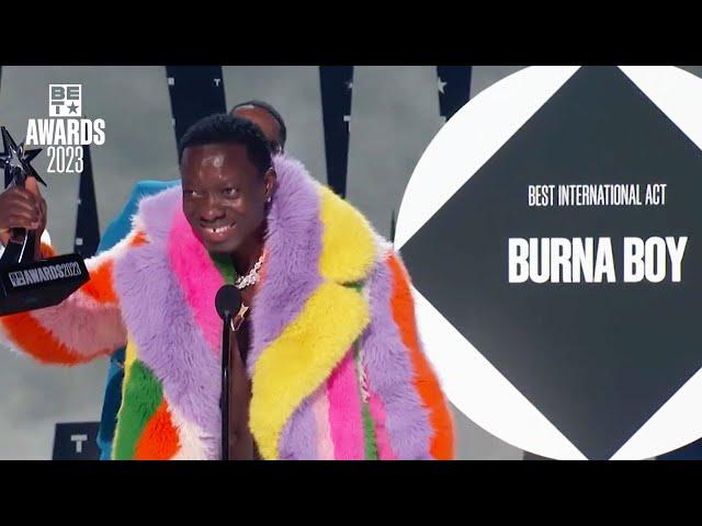 Burna Boy Wins Best International Act | BET Awards 2023 #betawards