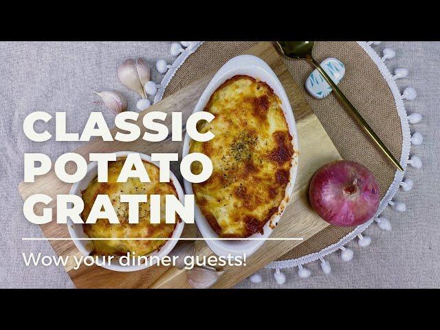 Creamy and Cheesy Oven-Baked Potato Gratin - an easy to make dish to wow your dinner guests!