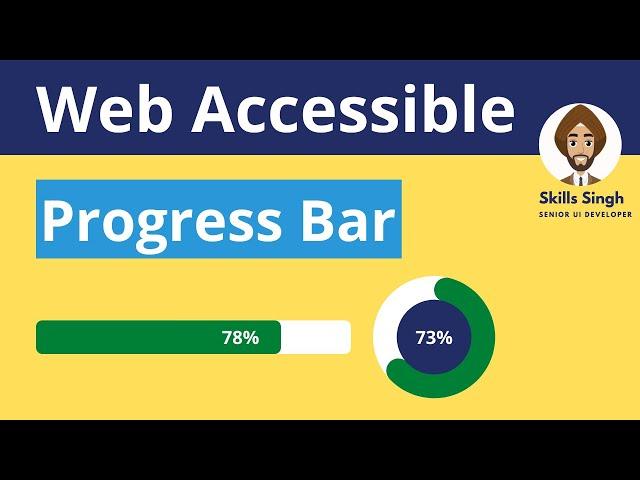 How to make a Progress Bar or a loading spinner, Web Accessible? | Digital Accessibility Tutorials