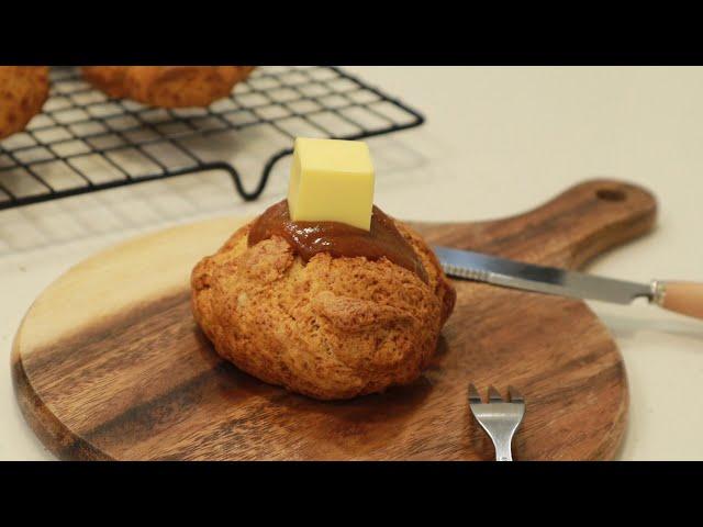 유명 카페 부럽지 않은 솔티 캐러멜 스콘 만들기 - Salted Caramel Scone Recipe l 호야TV - ASMR