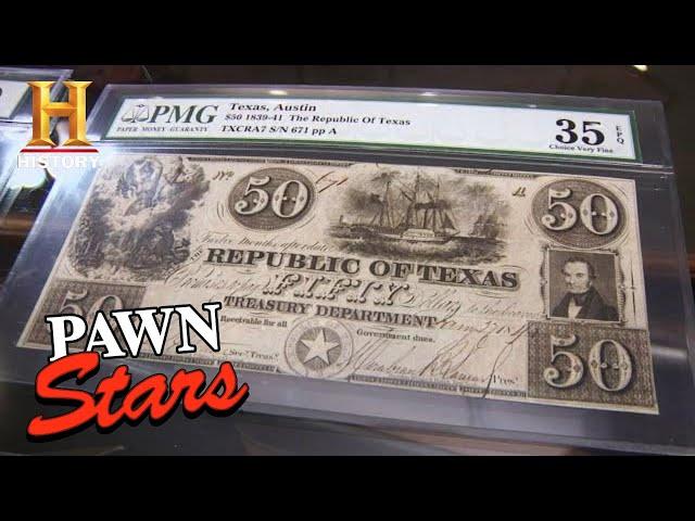 Pawn Stars: $650,000 for ONE-OF-A-KIND Texas Currency (Season 6) | History