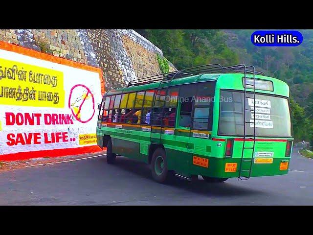 Kollimalai Hills| Bus Driving Simulator| Bus Risky Turning Bend Road| Hairpin Bend Driving| Namakkal