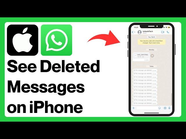 How to See WhatsApp Deleted Messages on iPhone! 2024