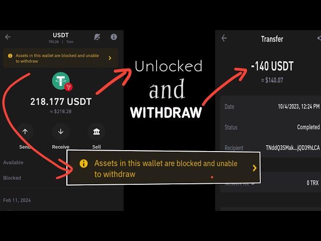 Assets blocked in trust wallet unable to withdraw solved / usdt withdraw