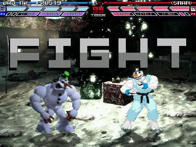 MUGEN Fight - Bad Mr. Frosty vs. Snowman