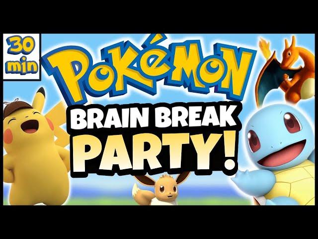 Pokemon Brain Break Party | Pokemon Freeze Dance & Chase | Just Dance | Jump Challenge