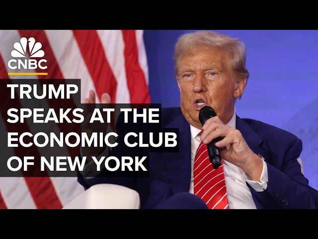 Former President Donald Trump speaks at the Economic Club of New York — 9/5/2024