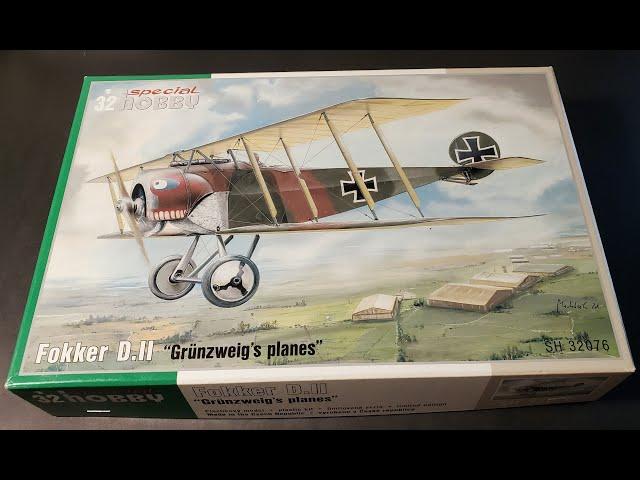 Special Hobby 1/32 Fokker D.II, Part 1 - Engine and propeller