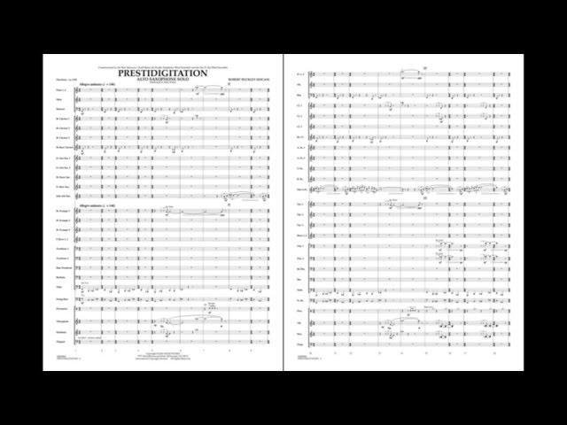 Prestidigitation (Alto Saxophone Solo with Band) by Robert Buckley