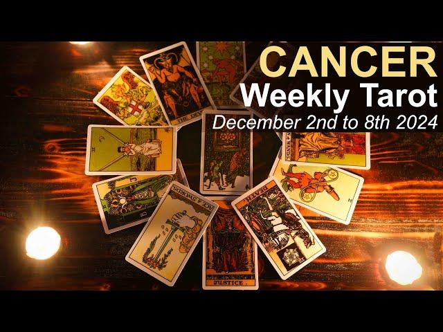 CANCER WEEKLY TAROT READING "A TIMELY OPPORTUNITY" December 2nd to 8th 2024 #weeklytarotreading