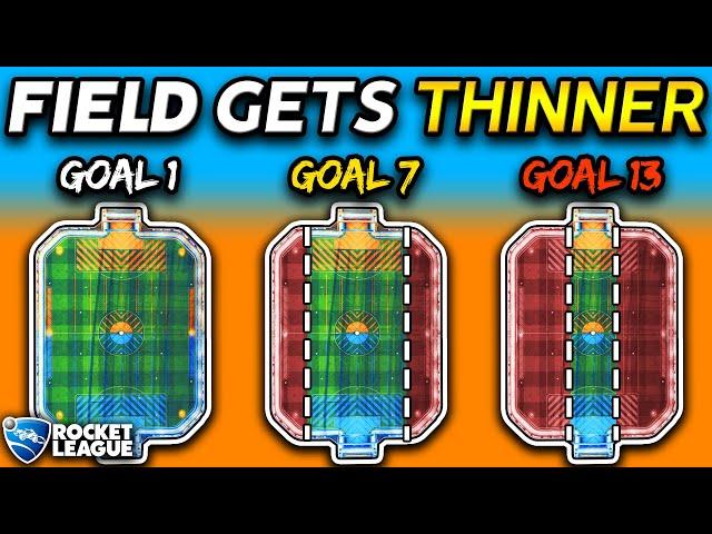 Rocket League, but every time you score the FIELD GETS THINNER