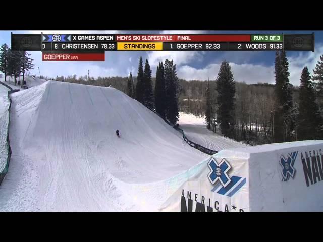 X Games Aspen 2013: Nick Goepper Men's Ski Slopestyle GOLD