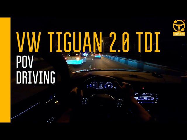 Volkswagen Tiguan 2019 2.0 TDI 150 HP  NIGHT POV in CITY