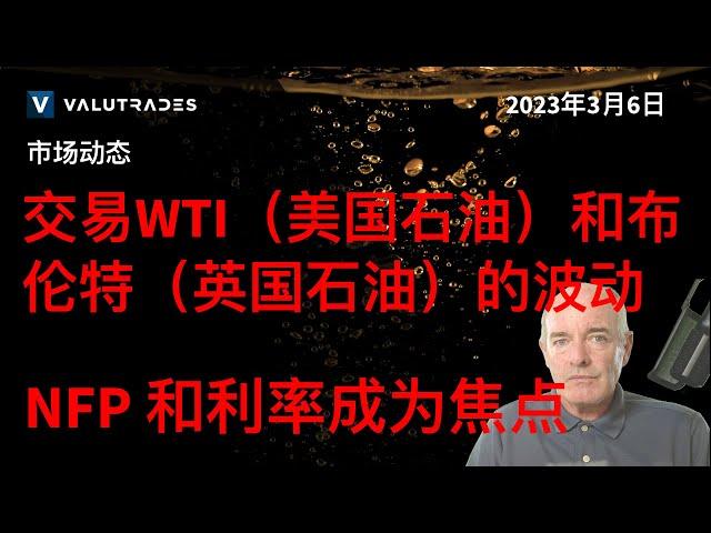 交易 WTI（美国石油）和布伦特（英国石油）的波动率。 NFP 和利率成为焦点。 WTI 在 100 美元？？