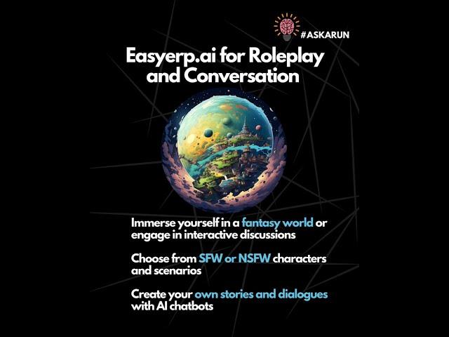 Discover Easyerp.ai: The versatile chatbot platform for roleplay enthusiasts and businesses.