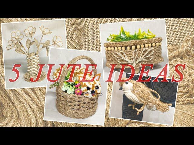 DIY jute crafts. 5 IDEAS crafts from JUTE. Do it yourself.