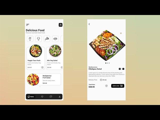 Food App UI Design In Flutter - Food Ordering App UI Design In Flutter