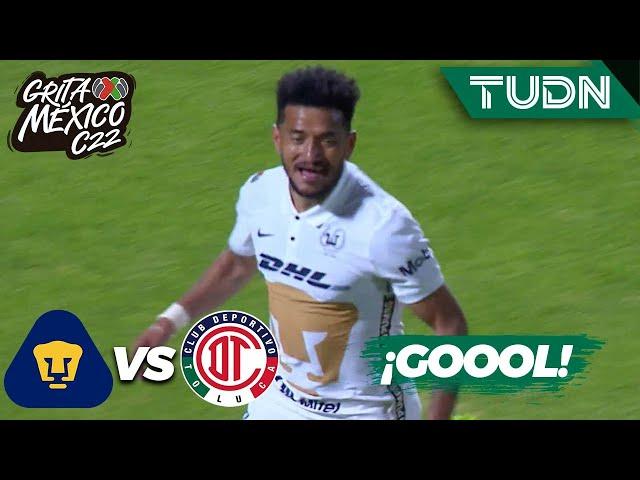 ¡GOLAZO BRUTAL! Rogério hace el gol de la jornada | Pumas 3-0 Toluca | Grita México C22 - J1 | TUDN