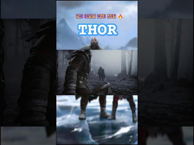 THOR Entry scene is just amazing #wrognplayer #godofwarragnarok #godofwar #gameshorts #thor