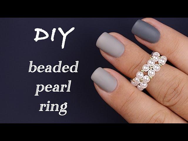 DIY Beaded Pearl Ring | How To Make Easy Ring